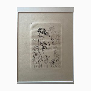 Aguafuerte Pierre-Auguste Renoir - Desnudo - Escultura original - A principios del siglo XX