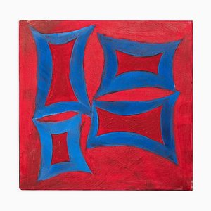 Giorgio Lo Fermo, minimalismo rosso, pittura ad olio, 2020