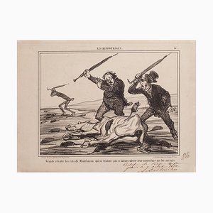 Honoré Daumier, Great Revolt of Rats (...), Lithograph, 1858