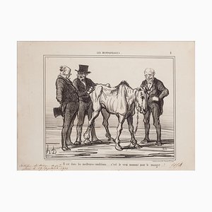 Lithographie Honoré Daumier, It's In the Best, 1856