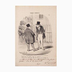 Honoré Daumier, Can You Get Me To Dinner This Evening?, Lithograph, 1850s