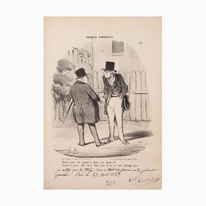 Lithographie Honoré Daumier, Can You Get To To That This Evening, 1850s