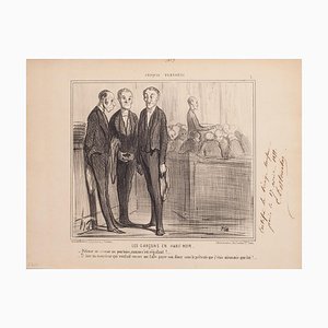 Honoré Daumier, The Boys In Black Habit, Lithographie, 1850er