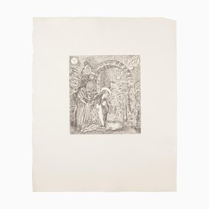 Gian Paolo Berto, The Cave of Bethlehem, Gravure à l'Eau-Forte, 1976