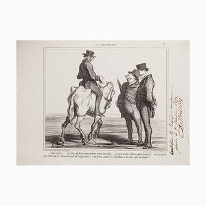 Honoré Daumier, I Come To Make Myself My Contract, Lithograph, 1857