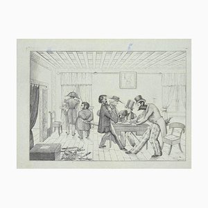 Litografia, Unknown, Political Discussion on Paper, metà XIX secolo