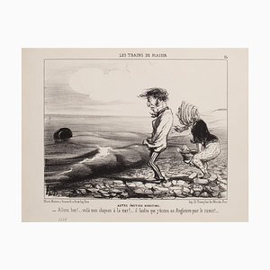 Honoré Daumier, Maritime Emotion, Lithographie, 1852