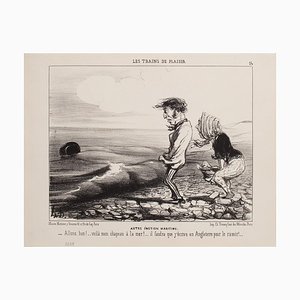 Lithographie Honoré Daumier, Other Maritime Emotion, 1852