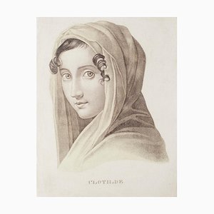 Unknown, Clotilde, Lithograph On Paper, 19th Century