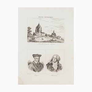 Unknown, Portraits and Landscape, Lithograph, 19th Century