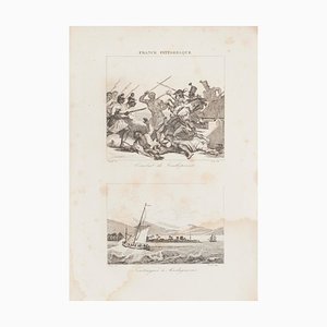 Unknown - Battle - Original lithograph - 19th Century