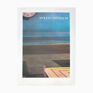 Leonardo Cremonini, Spoleto Festival, offset y litografía, 1984