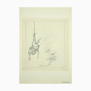 Guida Leo, The Equilibrist, Drawing, 1971