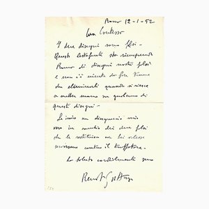 Renato Guttuso, Letter by Renato Guttuso About Falsifications, 1952
