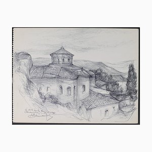 Vue, Dessin, Nicolas Damianakis, Fin 20ème Siècle