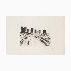 Unknown - Cityscape - Original Etching signed "Marra" - 20th century