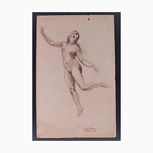 Nan Borazzo - Nude of Dancing Nymph - Lápiz de dibujo original - 1931