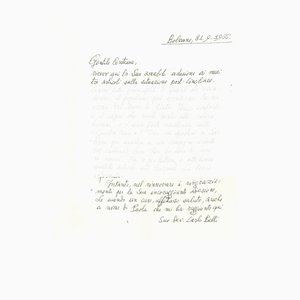 Carlo Belli, Lettre à la Comtesse Pecci Blunt, 1966