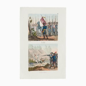 Desconocido, batalla, litografía, siglo XIX