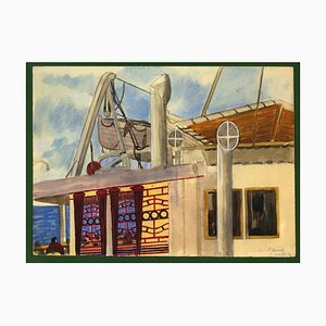 Jane Levy - Aramis Ship - Inchiostro, pastello e acquerello - anni '30