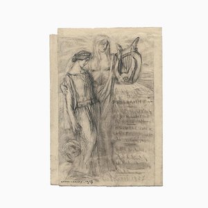Andre Leroux - Lovers - Drawing - 1927