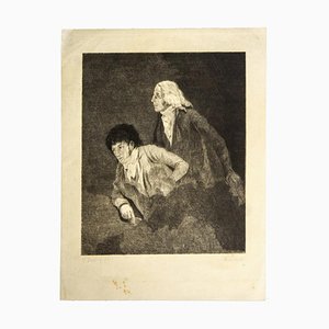 Louis-Léopold Boilly, Homage To Goya, Aguafuerte, siglo XIX