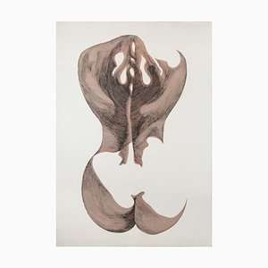 Giacomo Porzano - Femme de The Back - Gravure à l'eau-Forte - 1970s