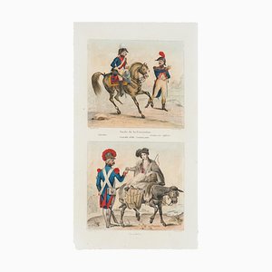 Unknown - Garde de la Convention and Vivandère - Original Lithograph - 19th Century