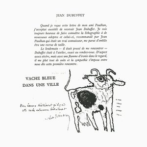 Jean Dubuffet - Blue Cow in A City - Litografía - 1982
