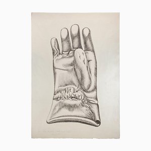 Giacomo Porzano, Glove, Etching on Cardboard, 1972