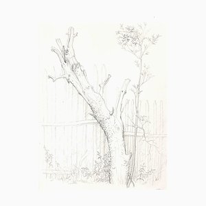 Andrew Roland Brudieux - Saint Moreil Tree - Lápiz de dibujo - años 60