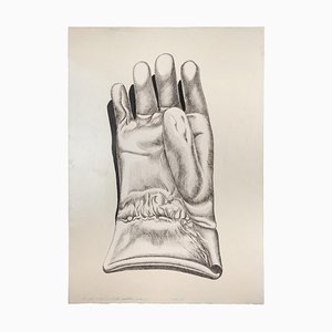Giacomo Porzano, Glove, Etching on Cardboard, 1972