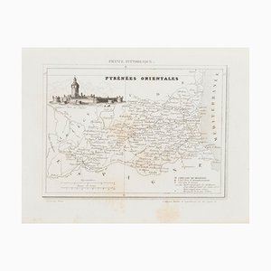 Desconocido, Mapa de Pyrénées, Aguafuerte, siglo XIX