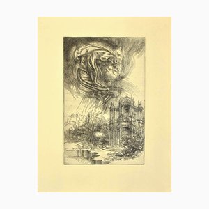 Riccardo Tommasi Ferroni, Baroque Rome, Etching, 1965