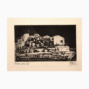 Miguel Angel Ibartz, Paysage, Gravure, Moyen-20ème Siècle