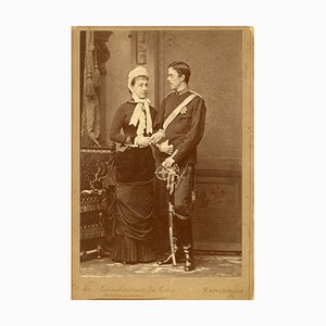 Sconosciuto - Princess Victoria and Prince Gustaf of Sweden - Ancient Photo - 1881