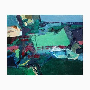 Paul Nicholls, The Green Field, Acryl auf Karton, 2006