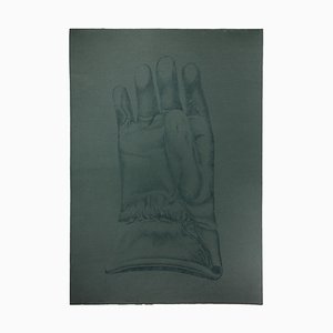 Giacomo Porzano, Glove, Etching on Cardboard, 1972