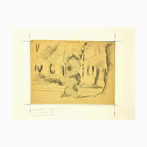 Mogniat-Duclos Bertrand, Dans le Jardin, Dessin, 1950s