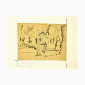 Mogniat-Duclos Bertrand, In the Garden, dibujo, años 50