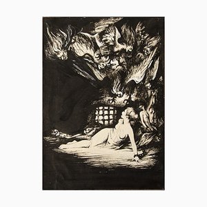 Lithographie, The Prisoner of Nightmares, Début 20ème Siècle