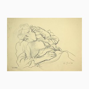 Leo Guida, Nude of Woman, Pencil on Paper, 1958