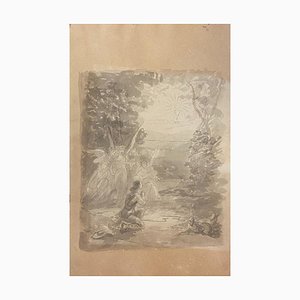 Sconosciuto - The Good Shepher - Inchiostro originale e acquerello su carta - XIX secolo