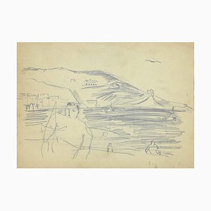 Herta Hausmann, From the Beach, Pencil, Mid-20th Century