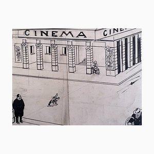 Gabriele Galantara, The Cinema, China Ink, comienzos del siglo XX