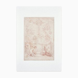 Desconocido, Adoración de la cruz, Aguafuerte sobre papel, Siglo XVIII