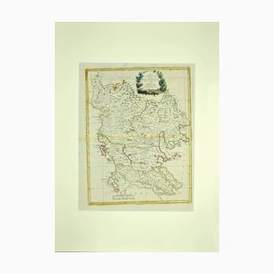 Antonio Zatta, Map of Greece, Etching, 18th Century