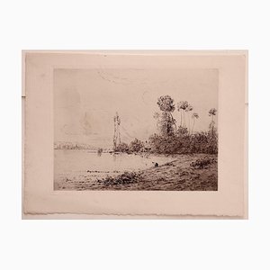 Hippolyte Camille Delpy, Landscape, Etching on Paper, 1904