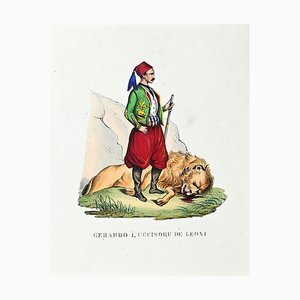 Desconocido, Geraldo L'uccisore (Geraldo el asesino), litografía, 1849