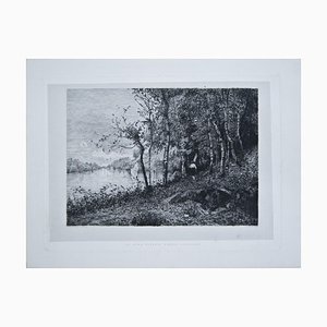 Ernesto Rayper, Dora Riparia At Alpignano, Etching, Late 19th Century